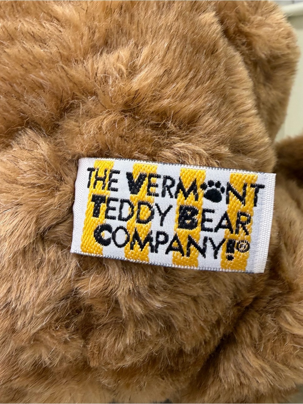 Vintage Vermont Teddy Bear 1991-1993 Jointed Arms & Legs, Suede Nose & Pads, 16" - Picture 2 of 10